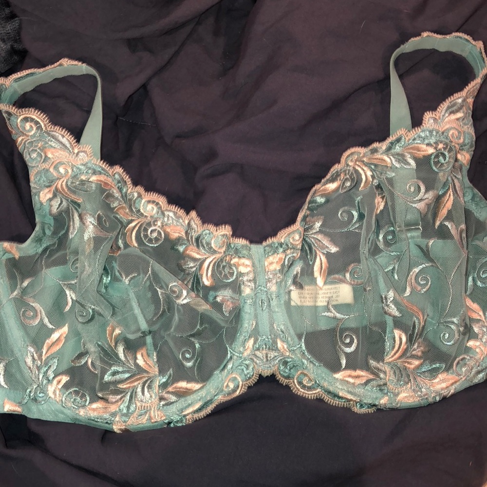 Blue Lacey bra